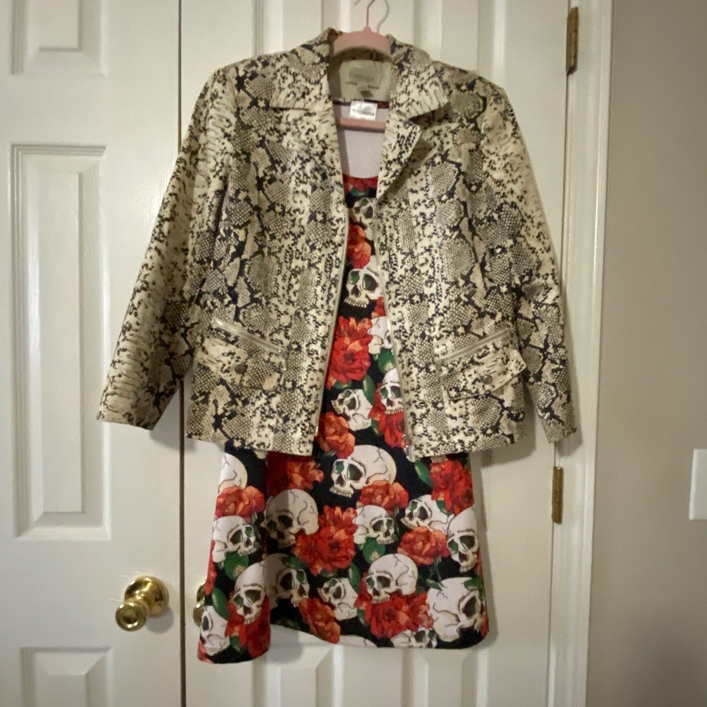 faux snake skin jacket